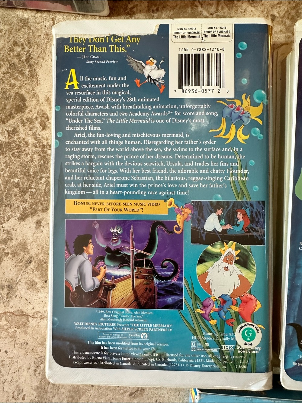 Disney Ariel The Little Mermaid VHS Collection - Picture 6 of 13